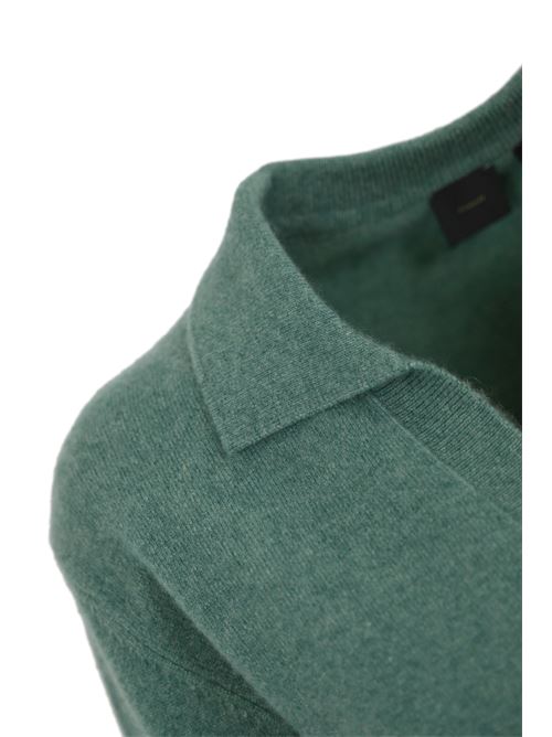 Maglione cropped in misto cashmere verde PINKO | 103978 A22CV15